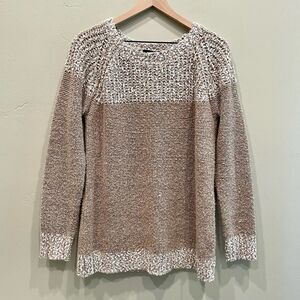 Fate Clairina Textured Pink Blush Pullover Sweater - Size: Large